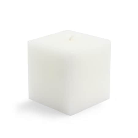 Zest Candle CPZ-125-12 3 x 3 in. White Square Pillar Candles, 12PK CPZ-125_12